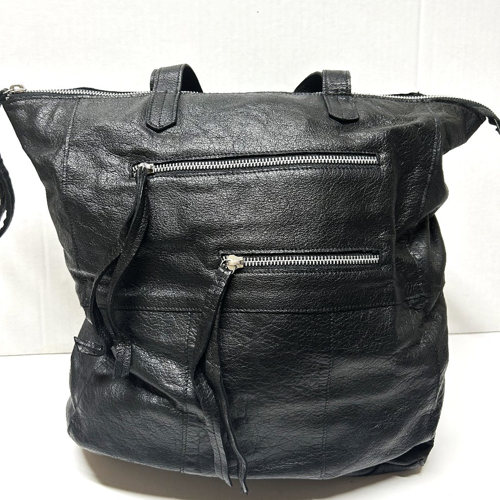 Day & Mood Black Leather Tote